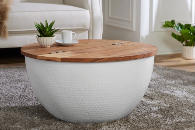 Table Basse Orient Storage Acacia Massif 60cm