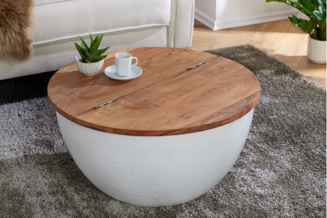 Table Basse Orient Storage Acacia Massif 60cm