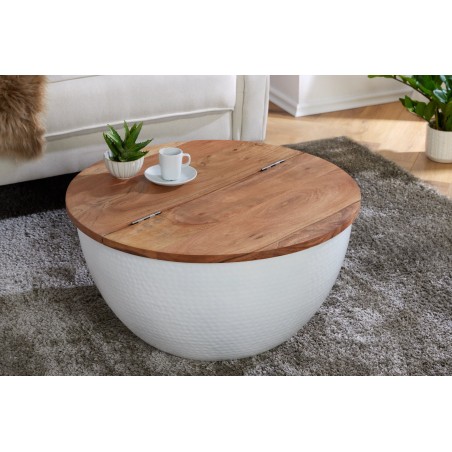 Table Basse Orient Storage Acacia Massif 60cm
