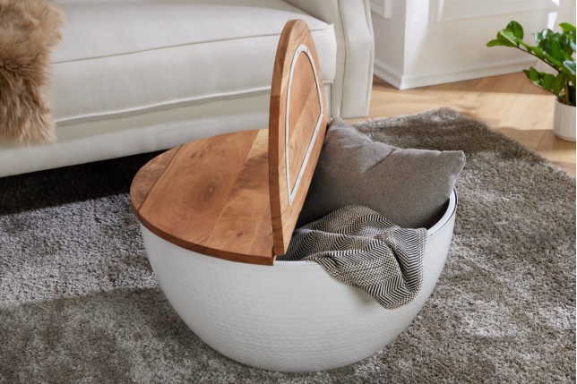 Table Basse Orient Storage Acacia Massif 60cm