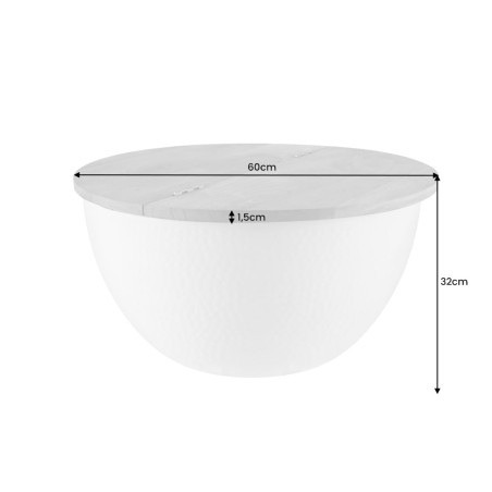 Table Basse Orient Storage Acacia Massif 60cm