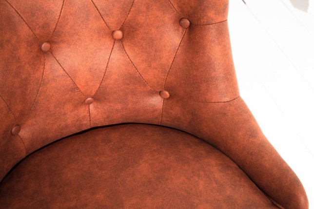 Chaise de bureau VICTORIAN microfibre brun clair baroque