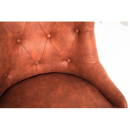 Chaise de bureau VICTORIAN microfibre brun clair baroque