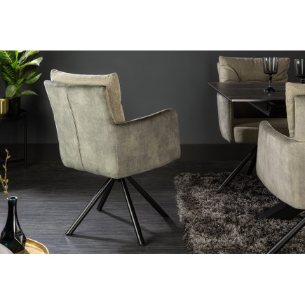 Fauteuil pivotant BIG GEORGE 360° vert - Tissu tissé