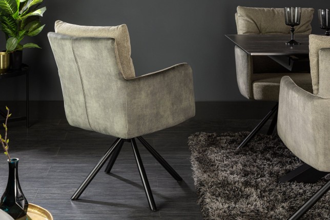 Fauteuil pivotant BIG GEORGE 360° vert - Tissu tissé
