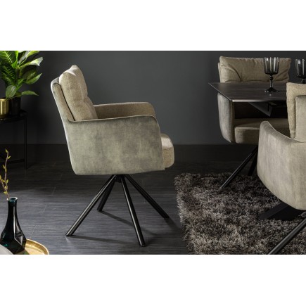 Fauteuil pivotant BIG GEORGE 360° vert - Tissu tissé 2