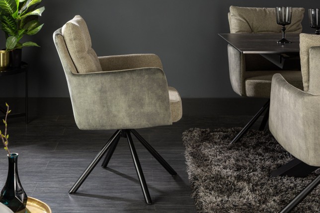 Fauteuil pivotant BIG GEORGE 360° vert - Tissu tissé