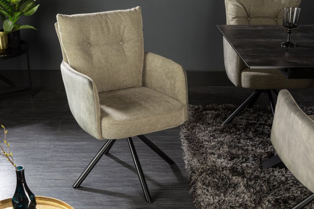 Fauteuil pivotant BIG GEORGE 360° vert - Tissu tissé