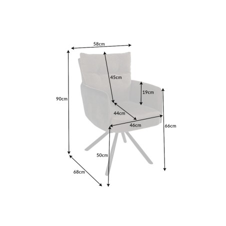Fauteuil pivotant BIG GEORGE 360° vert - Tissu tissé