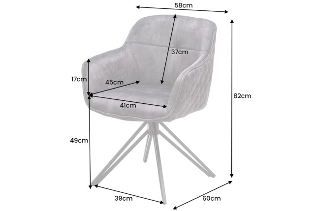 Fauteuil pivotant EUPHORIA velours moutarde 180°