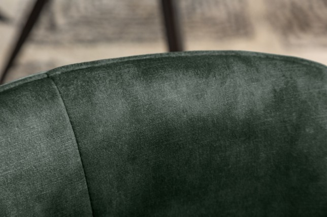 Fauteuil pivotant EUPHORIA velours vert foncé 180°