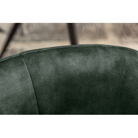 Fauteuil pivotant EUPHORIA velours vert foncé 180°