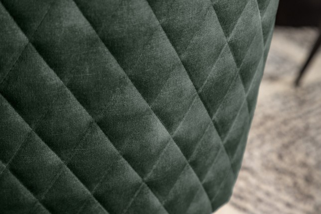Fauteuil pivotant EUPHORIA velours vert foncé 180°