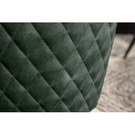 Fauteuil pivotant EUPHORIA velours vert foncé 180°