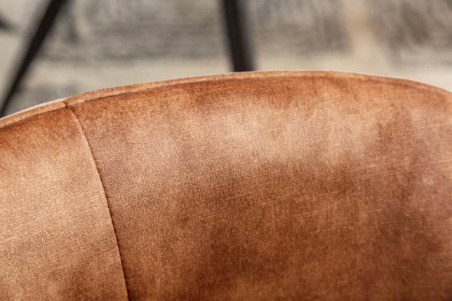 Fauteuil pivotant EUPHORIA velours brun 180°