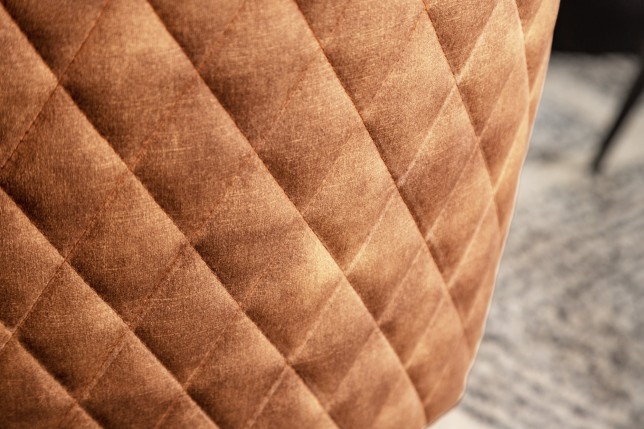 Fauteuil pivotant EUPHORIA velours brun 180°