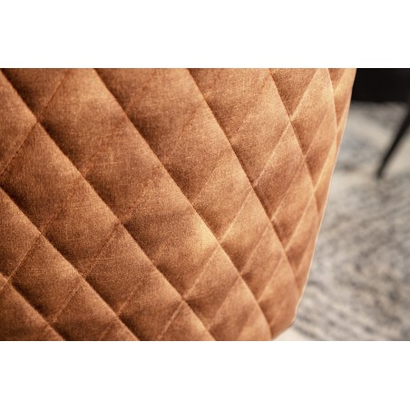 Fauteuil pivotant EUPHORIA velours brun 180°