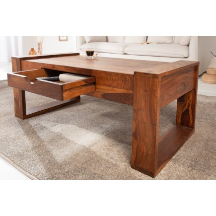 Table basse BIG MARKANT 100cm sheesham massif naturel 2