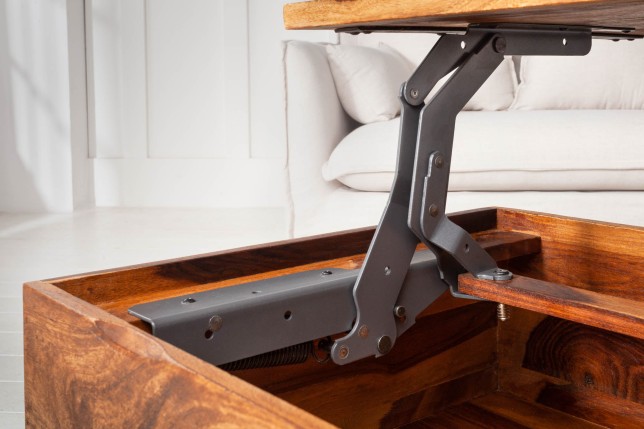 Table Basse Relevable en Sheesham Massif 110 cm | Elsines
