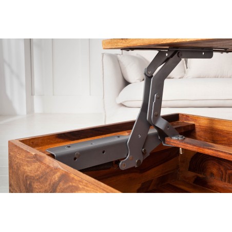 Table Basse Relevable en Sheesham Massif 110 cm | Elsines
