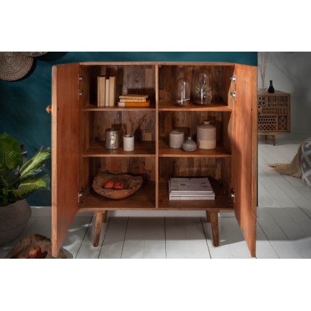 Highboard MARRAKECH 120cm manguier naturel - Buffet haut