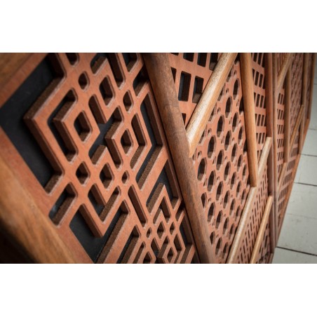 Highboard MARRAKECH 120cm manguier naturel - Buffet haut