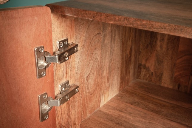 Highboard MARRAKECH 120cm manguier naturel - Buffet haut