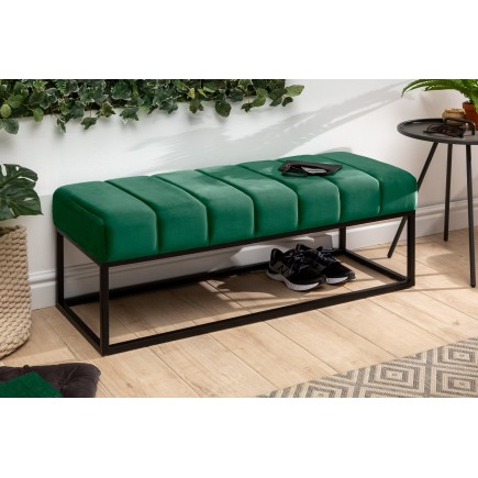 Banc PETIT BEAUTÉ 110cm velours vert émeraude