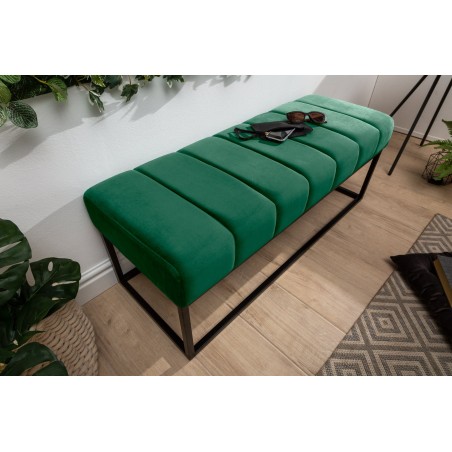 Banc PETIT BEAUTÉ 110cm velours vert émeraude