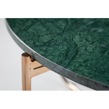 Table basse NOBLE marbre vert 65cm plateau amovible