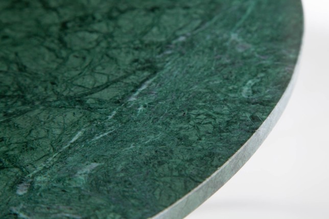 Table basse NOBLE marbre vert 65cm plateau amovible