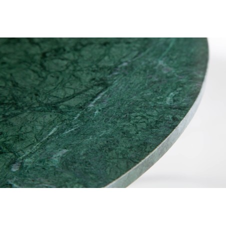 Table basse NOBLE marbre vert 65cm plateau amovible