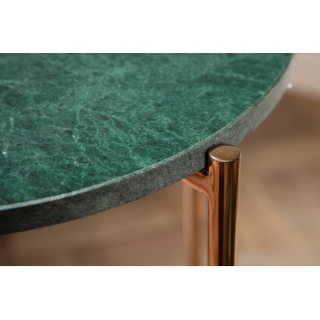 Table d'appoint NOBLE 35cm marbre vert - Plateau amovible