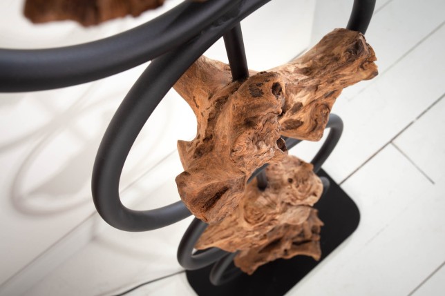 Lampadaire Bois Acacia Recyclé Design 147 cm | Elsines