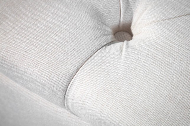 Banc coffre CASTLE 100cm tissu beige style campagnard