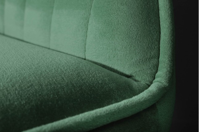 Chaise de bar TURIN velours vert émeraude matelassé