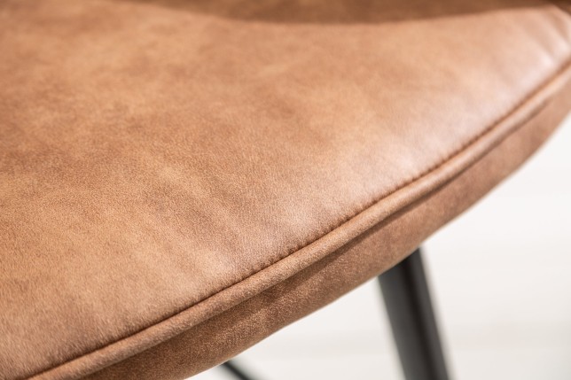 Chaise de bar TURIN microfibre marron vintage - Lot 2