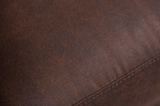 Fauteuil Chesterfield microfibre brun vintage