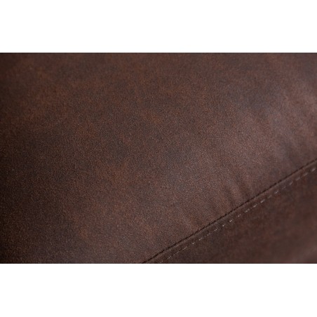 Fauteuil Chesterfield microfibre brun vintage
