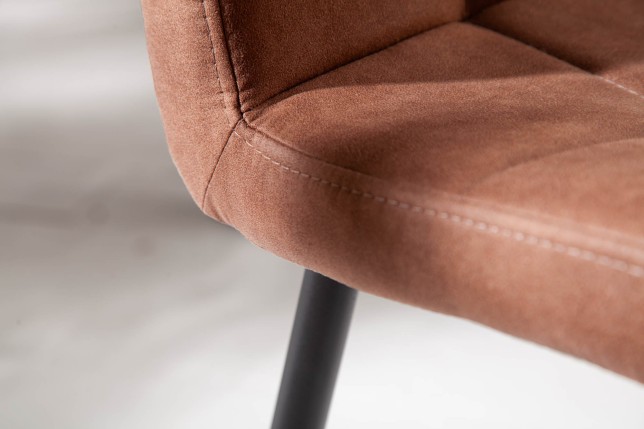 Chaise MODENA microfibre marron vintage - Lot 2