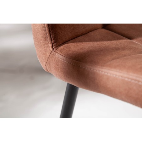 Chaise MODENA microfibre marron vintage - Lot 2