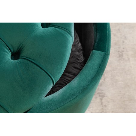 Tabouret coffre velours vert émeraude - Modern Barock