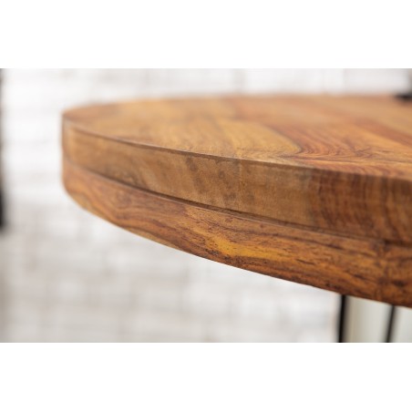 Table à manger MAKASSAR ronde Ø120cm sheesham massif naturel