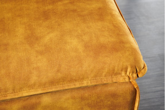 Tabouret HEAVEN velours jaune moutarde 100cm