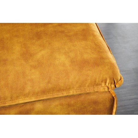 Tabouret HEAVEN velours jaune moutarde 100cm