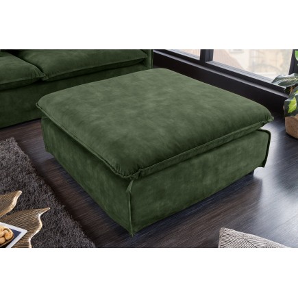 Tabouret HEAVEN 100cm velours vert foncé - housse amovible 2