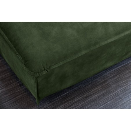 Tabouret HEAVEN 100cm velours vert foncé - housse amovible