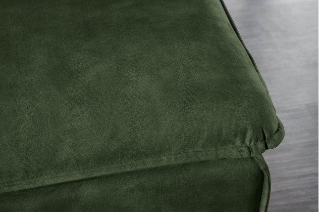 Tabouret HEAVEN 100cm velours vert foncé - housse amovible