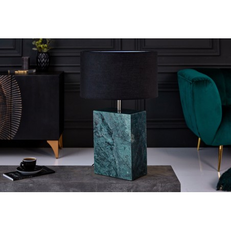 Lampe de table NOBLE 35cm base marbre vert
