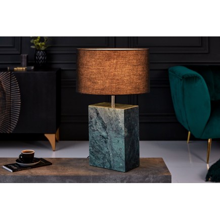 Lampe de table NOBLE 35cm base marbre vert 2